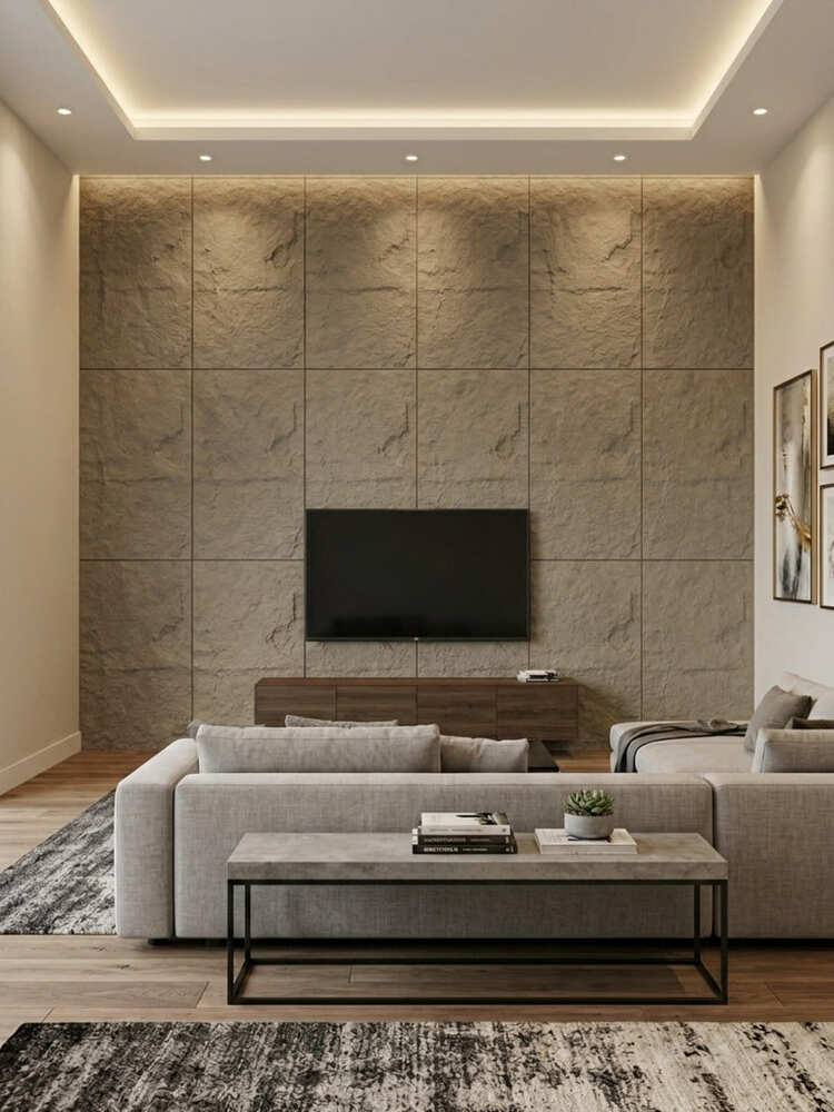 Panel Piedra Pu Surt. 60X120Cm Gris Intenso
