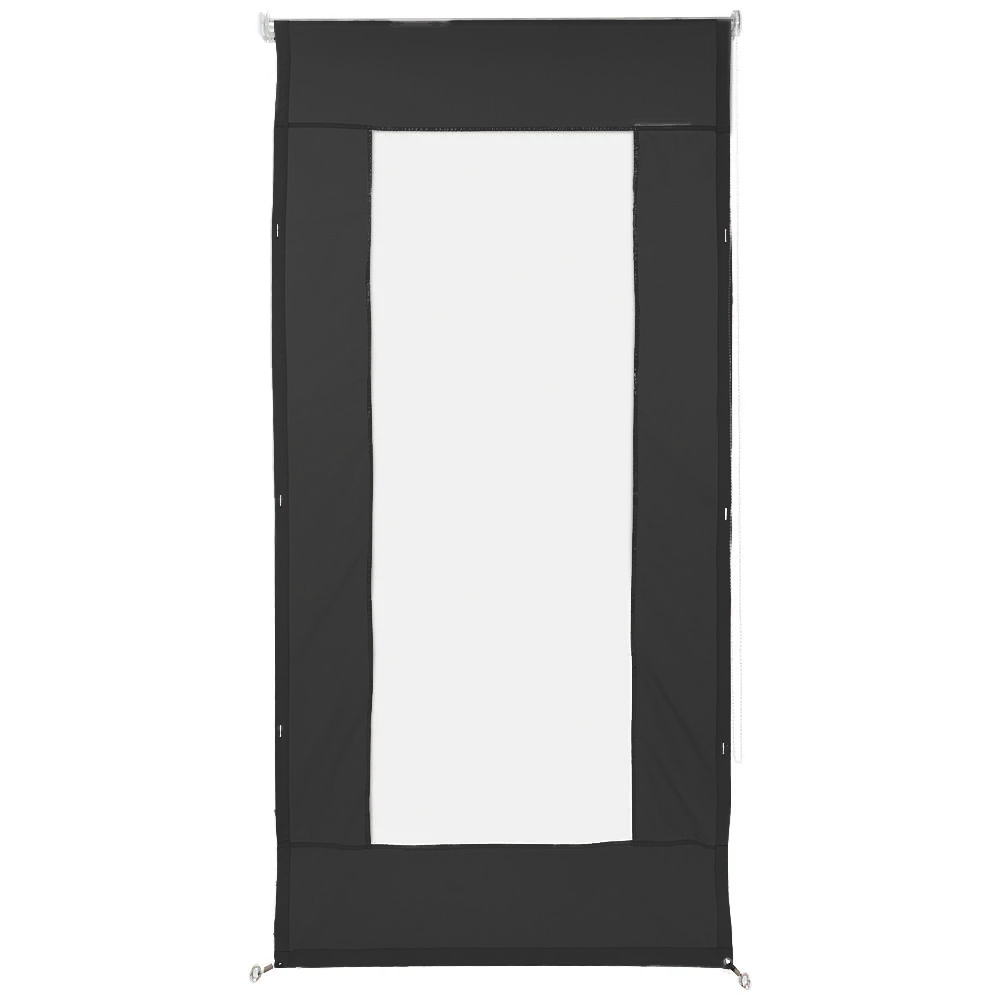CIERRE TERRAZA PVC 100X250 NEGRO