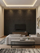 Panel Piedra Pu Surt. 60X120Cm Negro